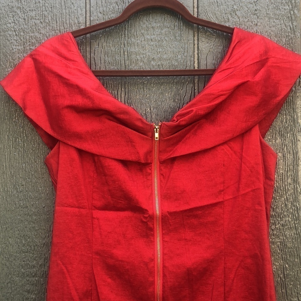 Calvin Klein red formal dress size 16 - Picture 4 of 10